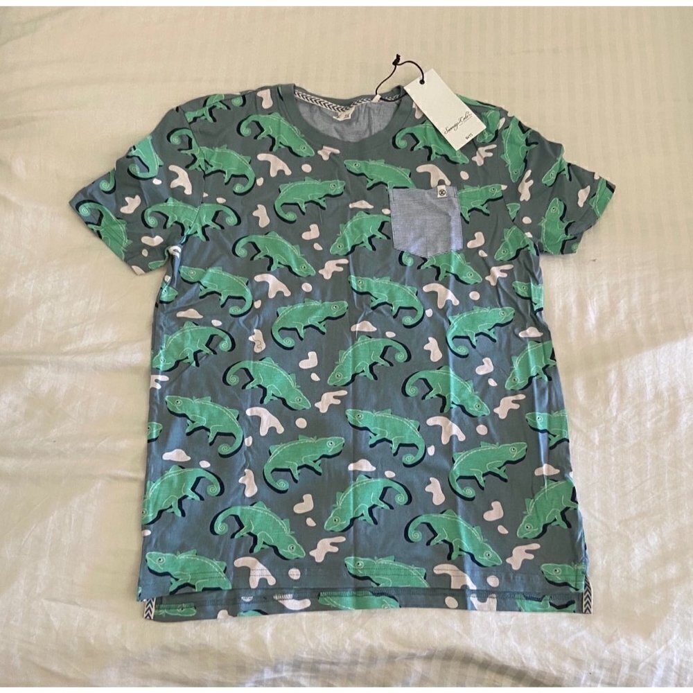Boys sovereign code crew neck all over print t-shirt XL